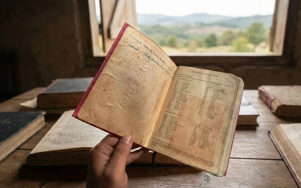 Book conservation, new cover binding