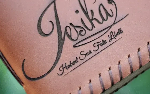 Hibrkraft leather journal with laser engraving