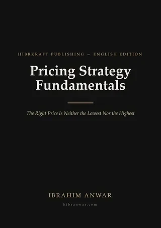 Cover, Pricing Strategy Fundamentals
