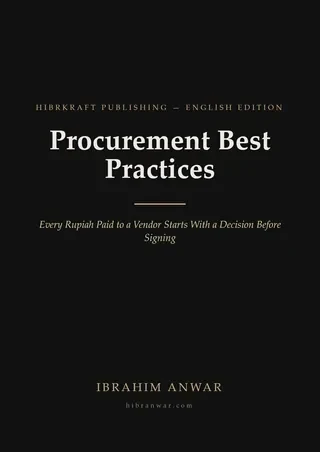 Cover, Procurement Best Practices