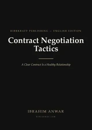 Cover, Contract Negotiation Tactics