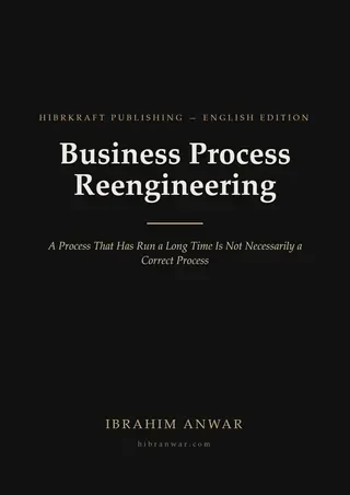Cover, Business Process Reengineering