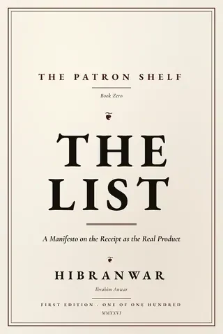 The List, Book 0 of the Hibranwar Patron Shelf series, by Ibrahim Anwar