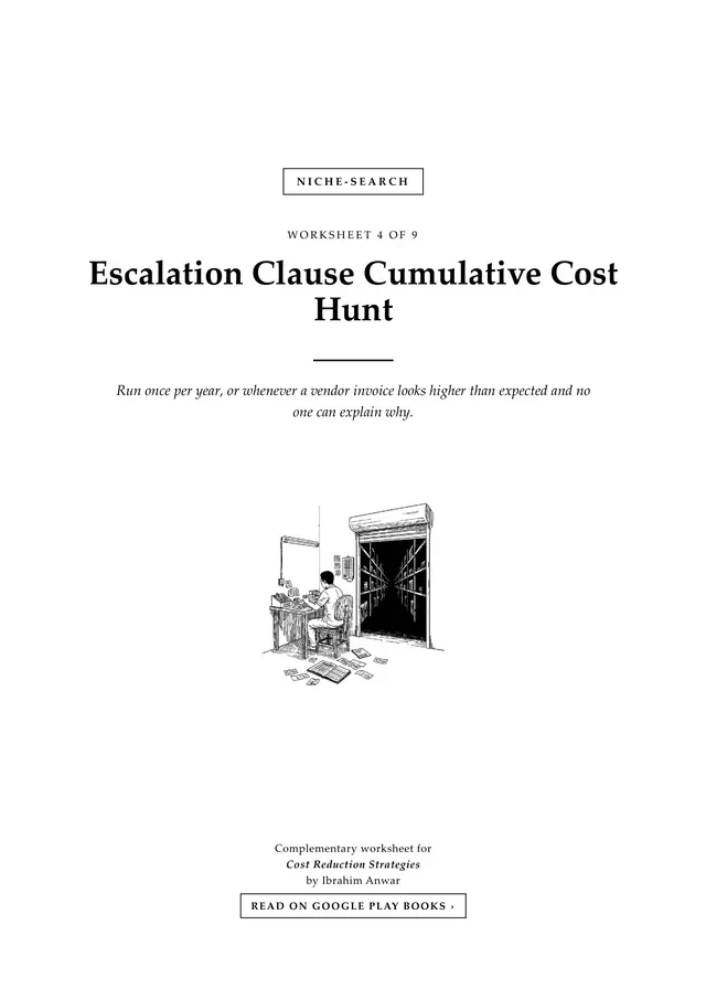 Cover, Escalation Clause Cumulative Cost Hunt
