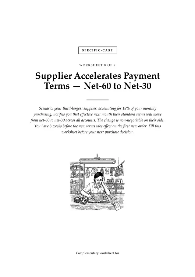 Cover, Supplier Accelerates Payment Terms — Net-60 to Net-30