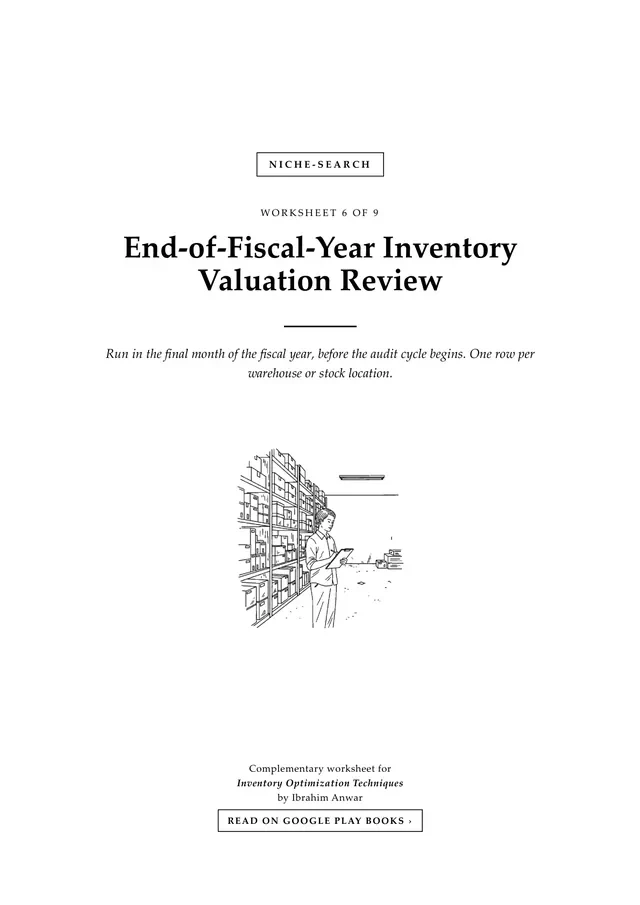 Cover, End-of-Fiscal-Year Inventory Valuation Review