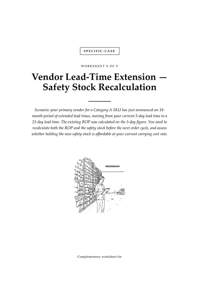Cover, Vendor Lead-Time Extension — Safety Stock Recalculation
