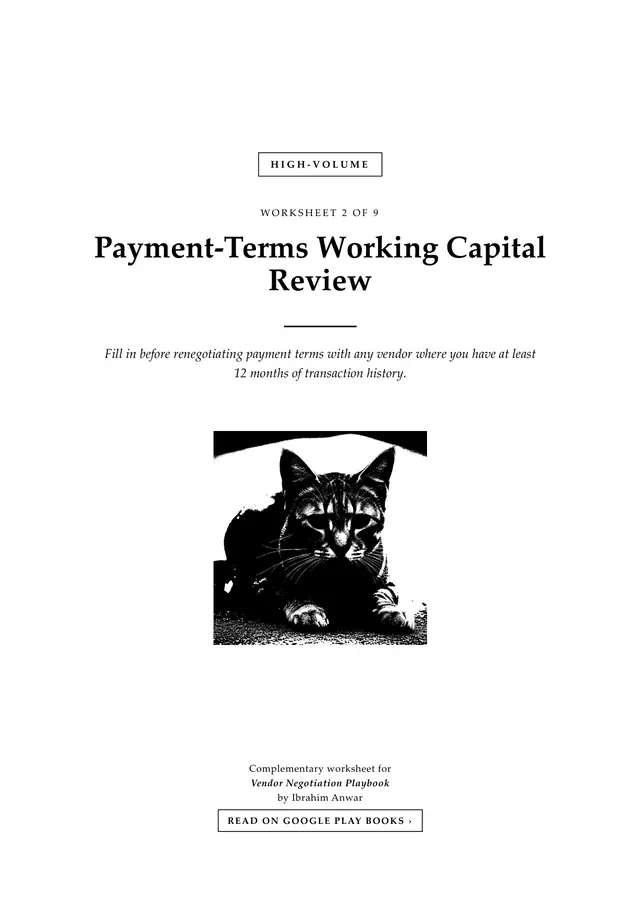 Cover, Payment-Terms Working Capital Review