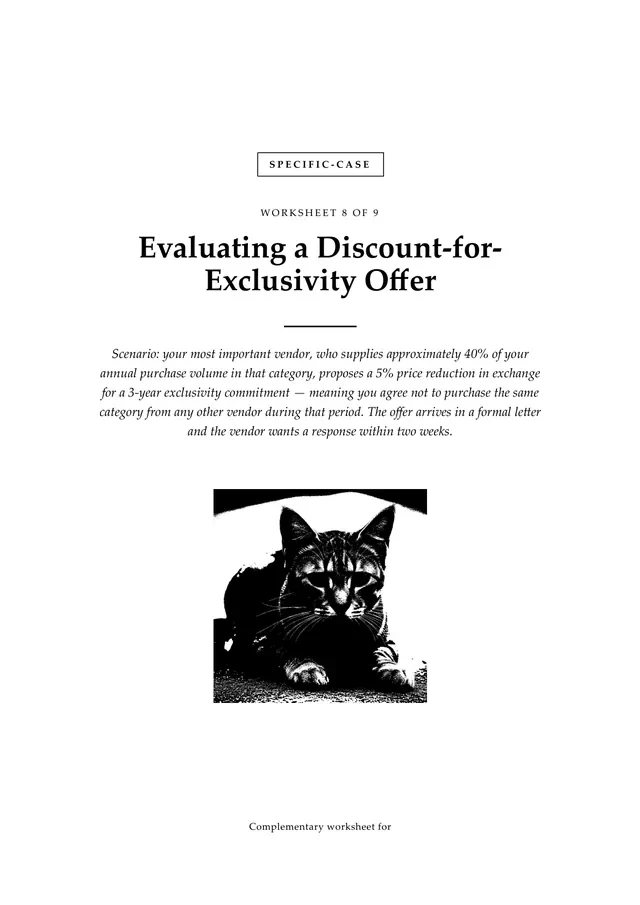 Cover, Evaluating a Discount-for-Exclusivity Offer