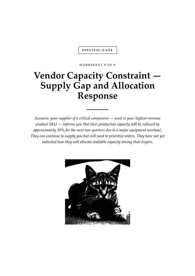 Cover, Vendor Capacity Constraint — Supply Gap and Allocation Response