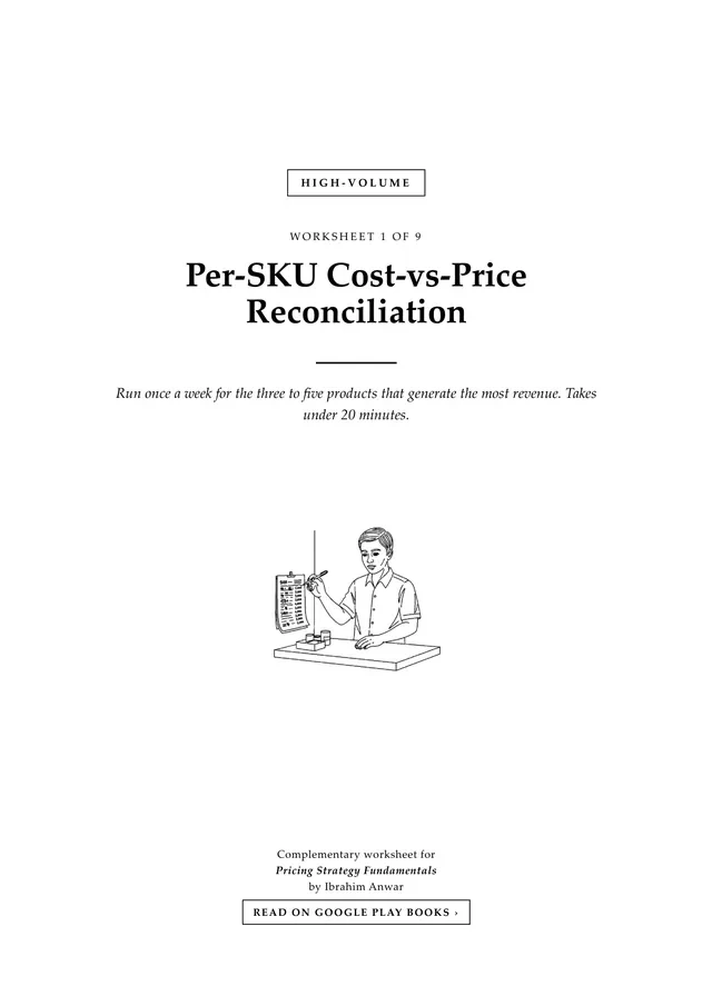 Cover, Per-SKU Cost-vs-Price Reconciliation
