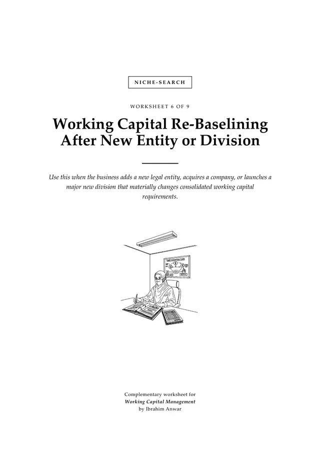 Cover, Working Capital Re-Baselining After New Entity or Division