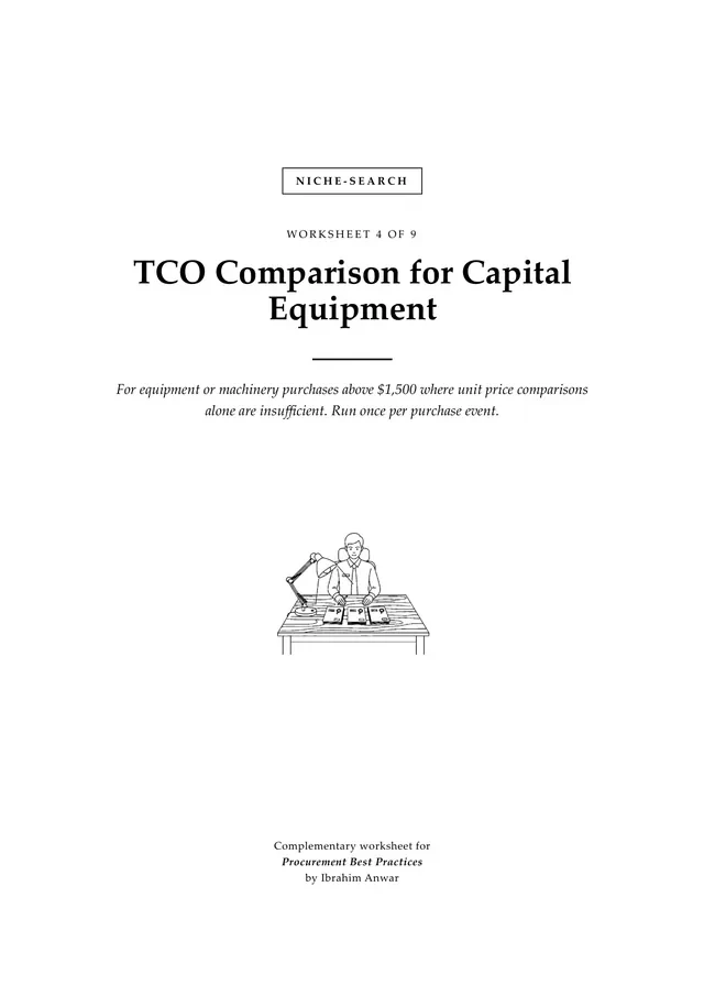 Cover, TCO Comparison for Capital Equipment