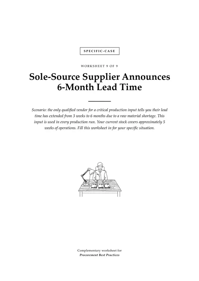 Cover, Sole-Source Supplier Announces 6-Month Lead Time