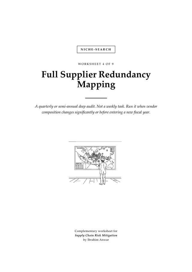 Cover, Full Supplier Redundancy Mapping