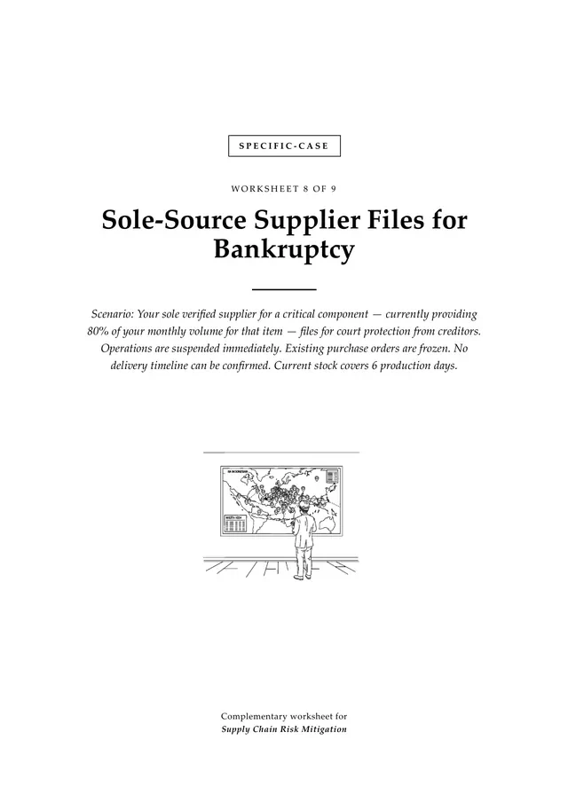Cover, Sole-Source Supplier Files for Bankruptcy
