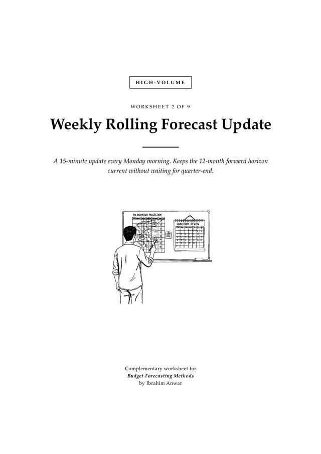 Cover, Weekly Rolling Forecast Update