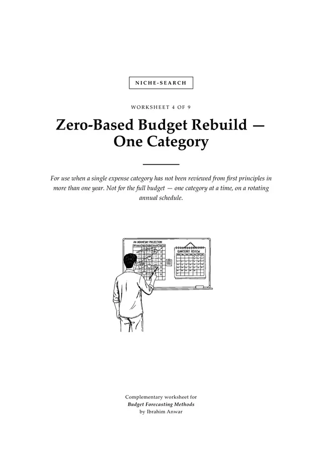Cover, Zero-Based Budget Rebuild — One Category