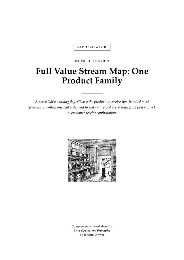 Cover, Full Value Stream Map: One Product Family