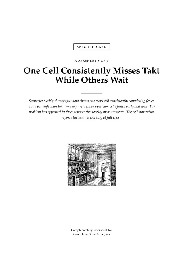 Cover, One Cell Consistently Misses Takt While Others Wait