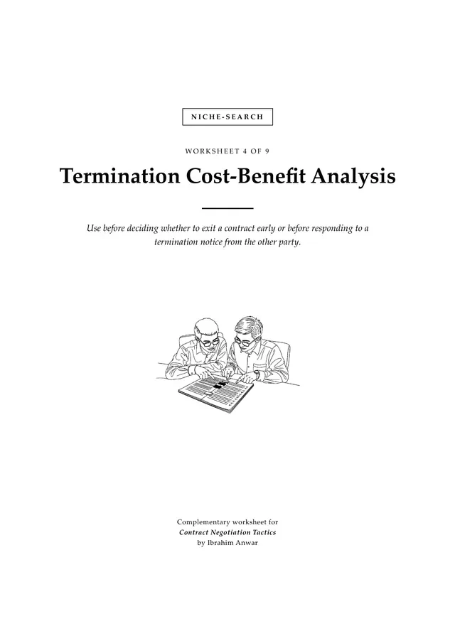 Cover, Termination Cost-Benefit Analysis
