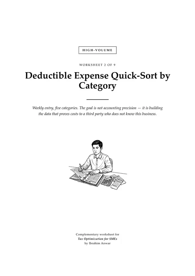 Cover, Deductible Expense Quick-Sort by Category