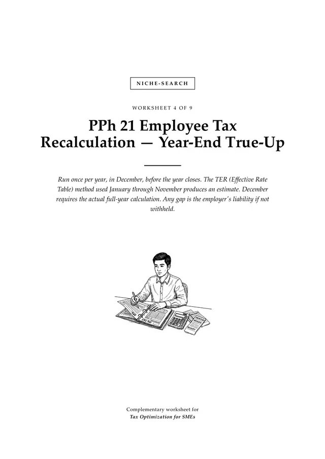 Cover, PPh 21 Employee Tax Recalculation — Year-End True-Up