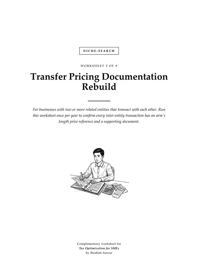 Cover, Transfer Pricing Documentation Rebuild
