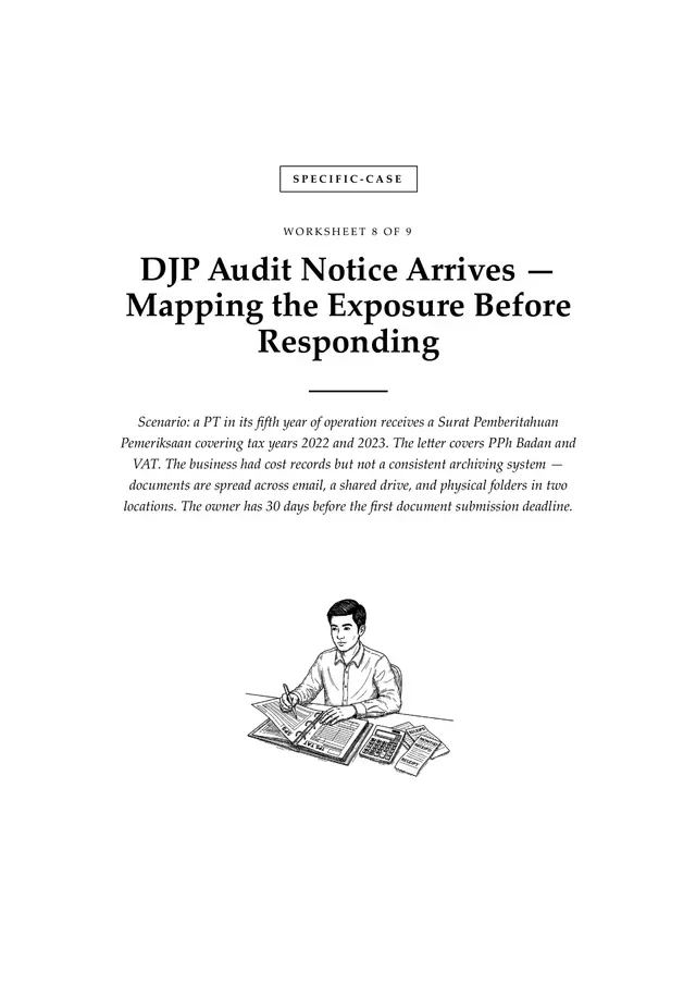 Cover, DJP Audit Notice Arrives — Mapping the Exposure Before Responding