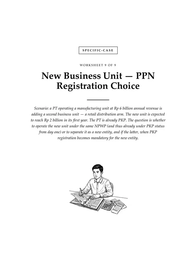 Cover, New Business Unit — PPN Registration Choice