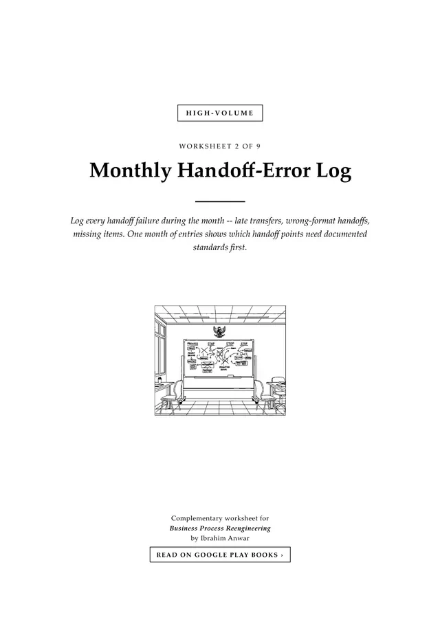 Cover, Monthly Handoff-Error Log