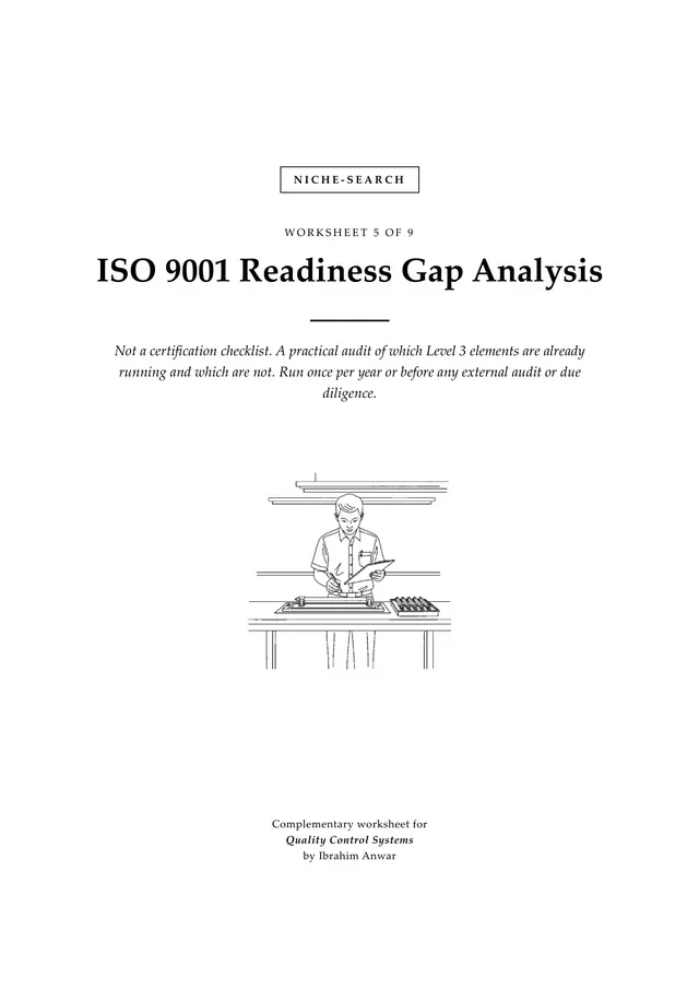 Cover, ISO 9001 Readiness Gap Analysis