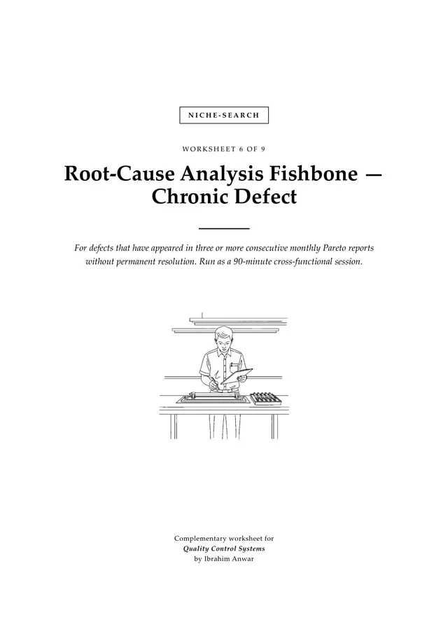 Cover, Root-Cause Analysis Fishbone — Chronic Defect