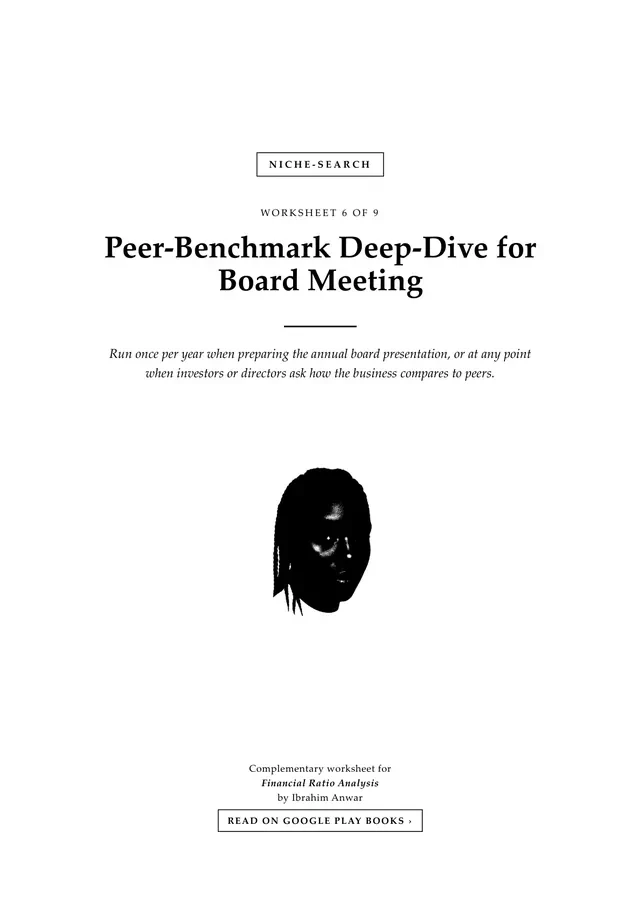 Cover, Peer-Benchmark Deep-Dive for Board Meeting